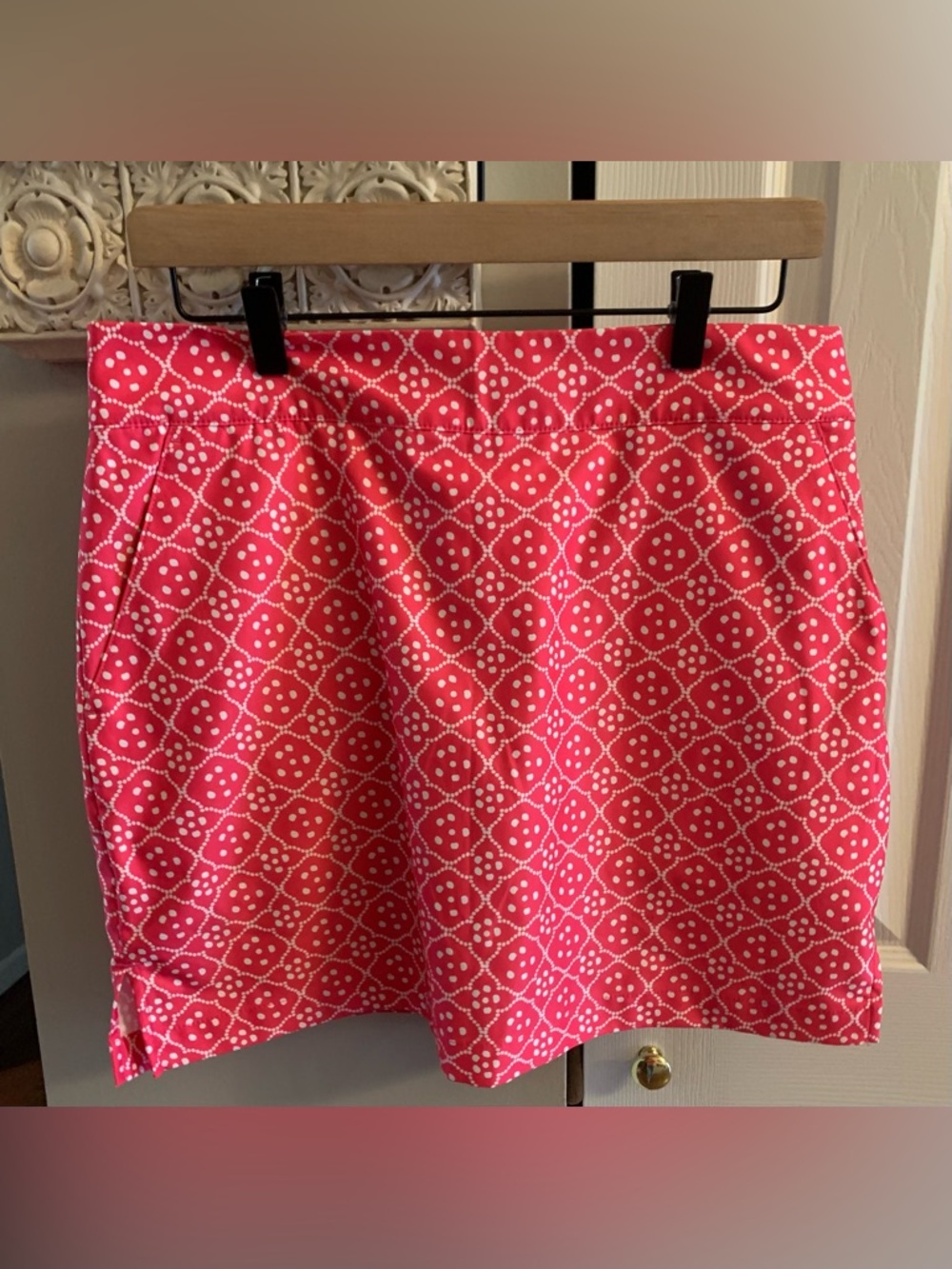 Vineyard Vines Pink Dot Lattice Skort - 8